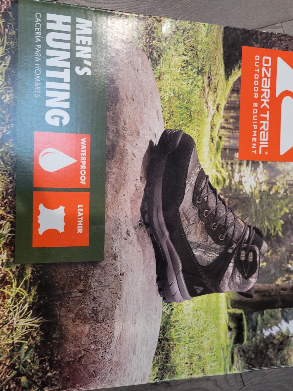 Ozark Trail Camo Hunting Boots - Brown/Green Pattern - Picture 5 of 6